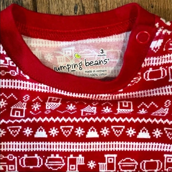 3M Jumping Beans Holiday Sweater Onesie Outfit - Picture 2 of 2